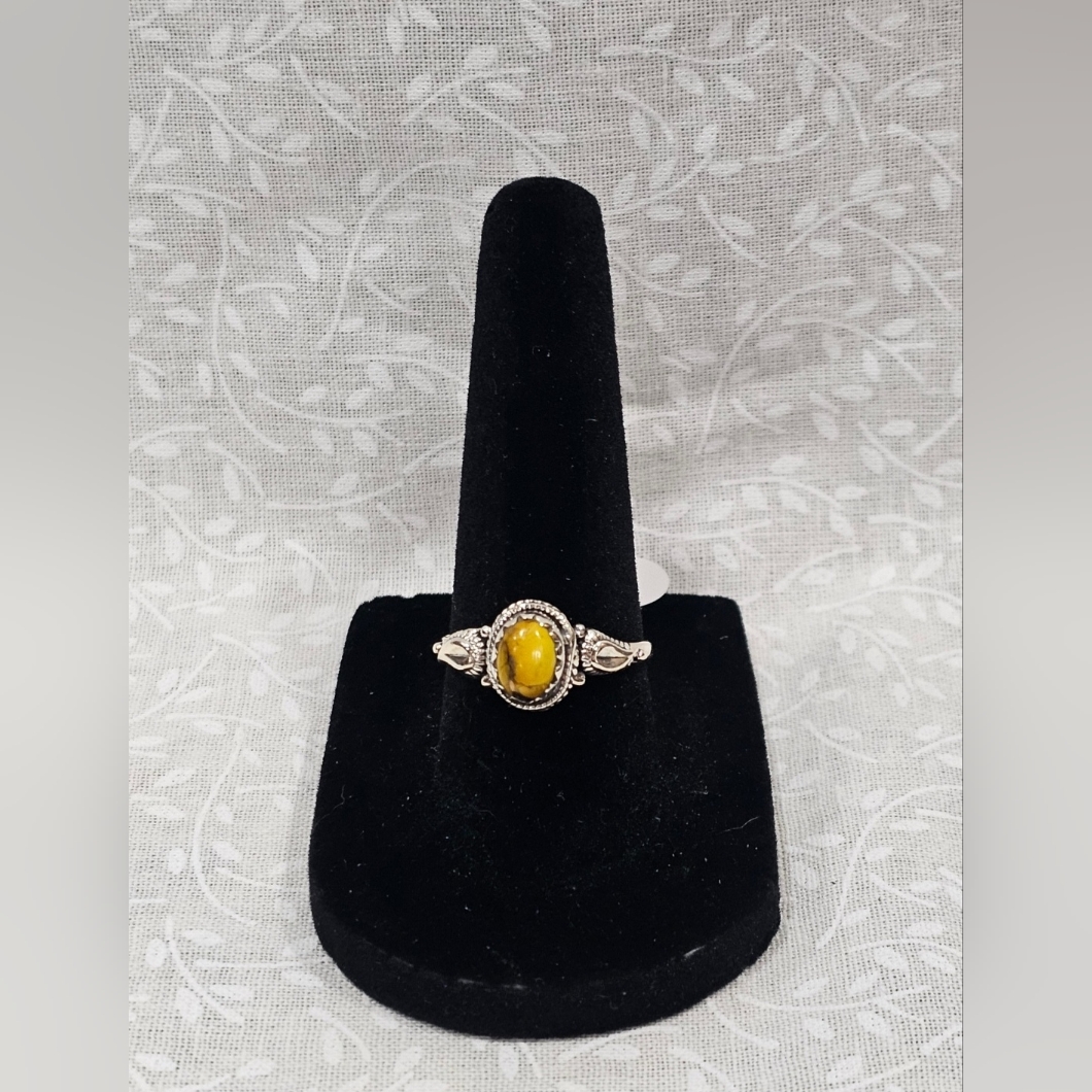 Sterling Silver Ring Citrine Gemstone Ring 7 30$